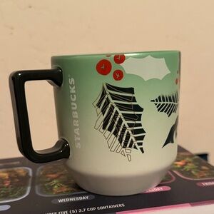 Starbucks Festive Green and Black Mug